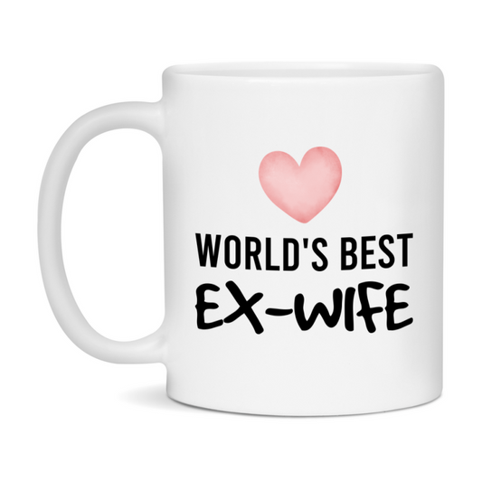 World's Best Ex-Wife Mug, Ex-Wife Superlative Coffee Mug, 11oz or 15oz Ceramic Cup, Gift for Ex-Wife