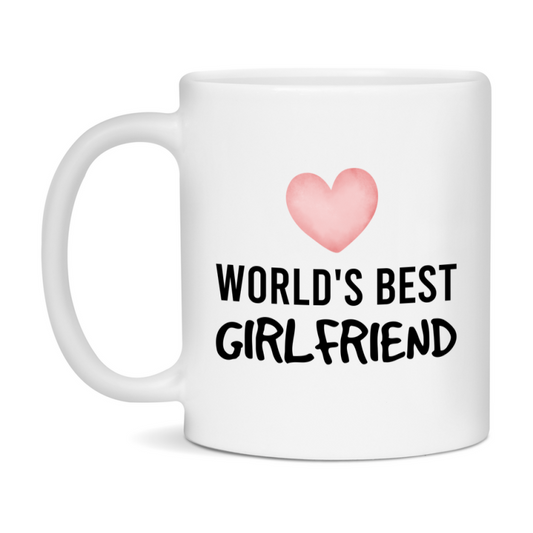 World's Best Girlfriend Mug, Girlfriend Superlative Coffee Mug, 11oz or 15oz Ceramic Cup, Gift for Girlfriend