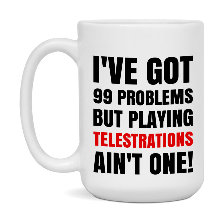 Funny Board Game Mug Gift, I've Got 99 Problems But Playing Board Games Ain't One! 11oz or 15oz Ceramic Coffee Mug for Board Game Lovers