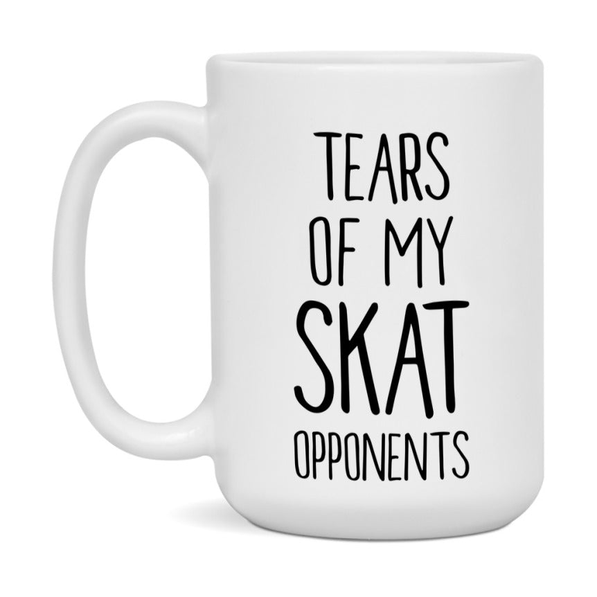 Funny Skat Mug – “Tears Of My Skat Opponents” – 11Oz Or 15Oz Coffee Cup