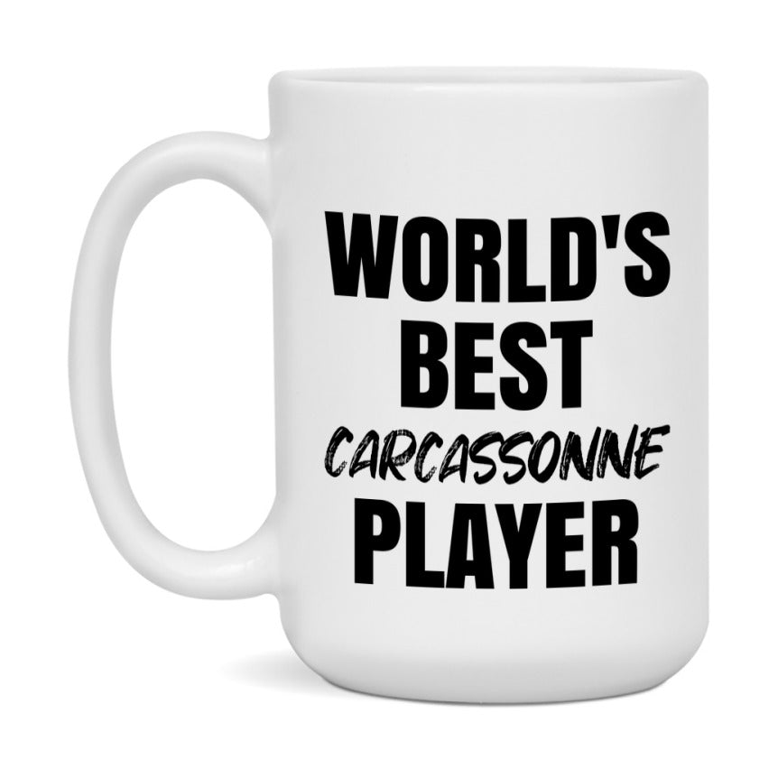 World's Best Carcassonne Player Mug, Funny Game Board Gift, 11Oz Or 15Oz White Ceramic Mug