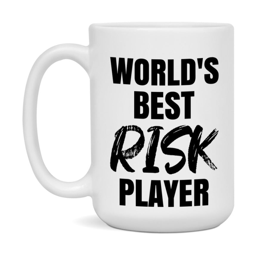 World's Best Risk Player Mug, Funny Game Board Gift, 11Oz Or 15Oz White Ceramic Mug