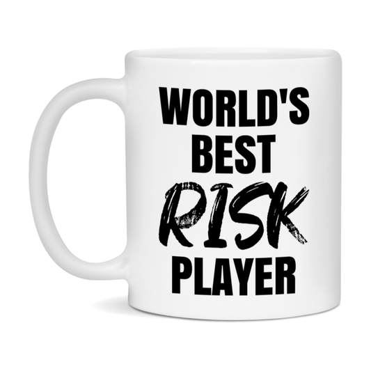 World's Best Risk Player Mug, Funny Game Board Gift, 11Oz Or 15Oz White Ceramic Mug