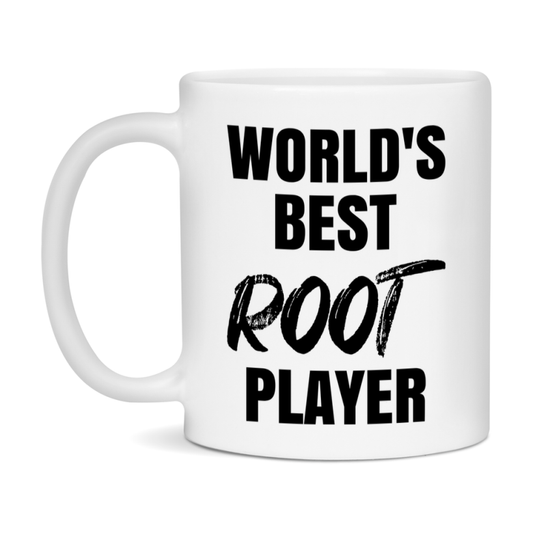 World's Best Root Player Mug, Funny Game Board Gift, 11Oz Or 15Oz White Ceramic Mug