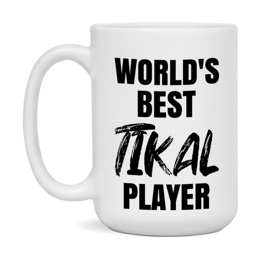 World's Best Tikal Player Mug, Funny Game Board Gift, 11Oz Or 15Oz White Ceramic Mug