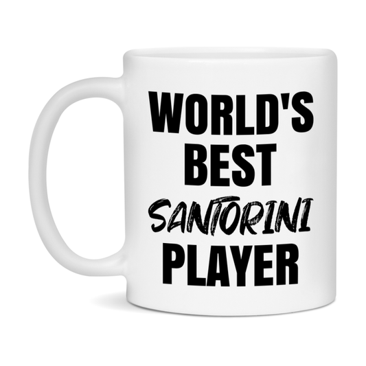 World's Best Santorini Player Mug, Funny Game Board Gift, 11Oz Or 15Oz White Ceramic Mug