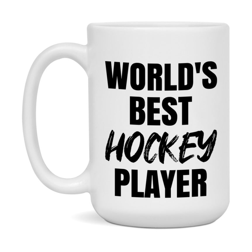World's Best Hockey Player Mug, Double-Sided 11Oz Or 15Oz Coffee Cup