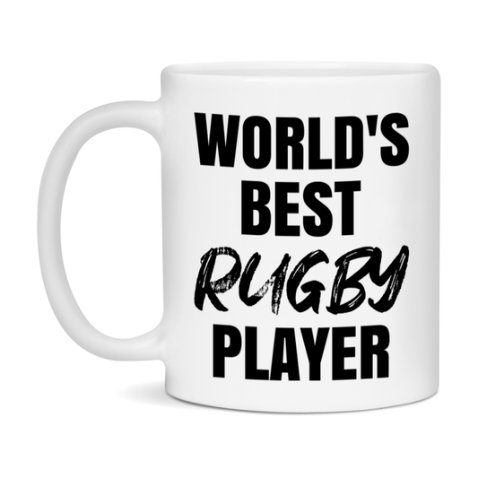 World's Best Rugby Player Mug, Double-Sided 11Oz Or 15Oz Coffee Cup