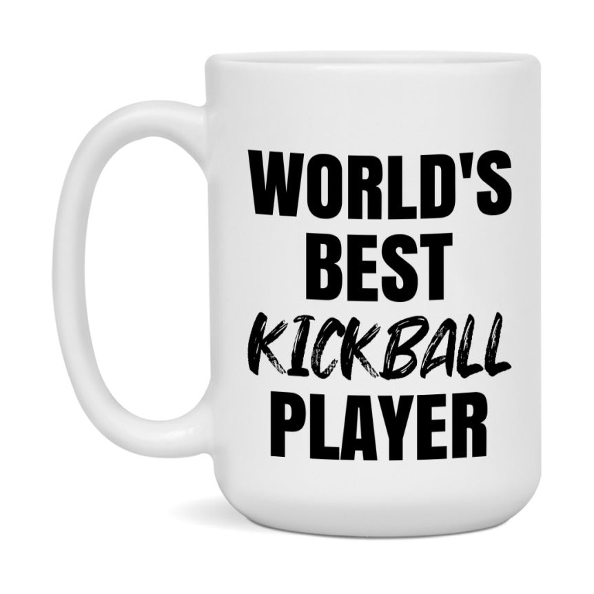 World's Best Kickball Player Mug, Double-Sided 11Oz Or 15Oz Coffee Cup