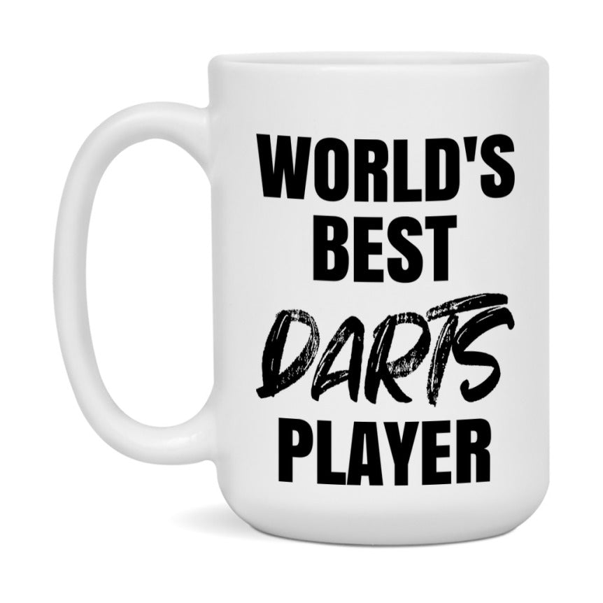 World's Best Darts Player Mug, Double-Sided 11Oz Or 15Oz Coffee Cup