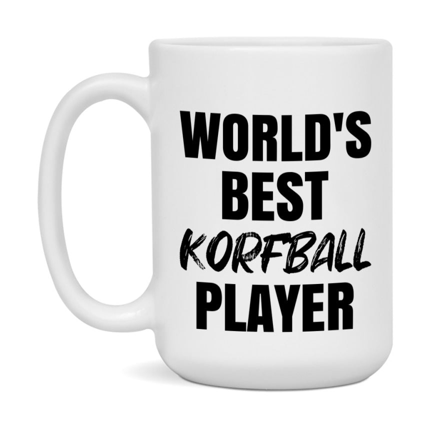 World's Best Korfball Player Mug, Double-Sided 11Oz Or 15Oz Coffee Cup
