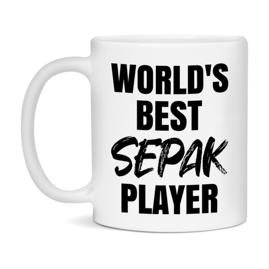 World's Best Sepak Player Mug, Double-Sided 11Oz Or 15Oz Coffee Cup