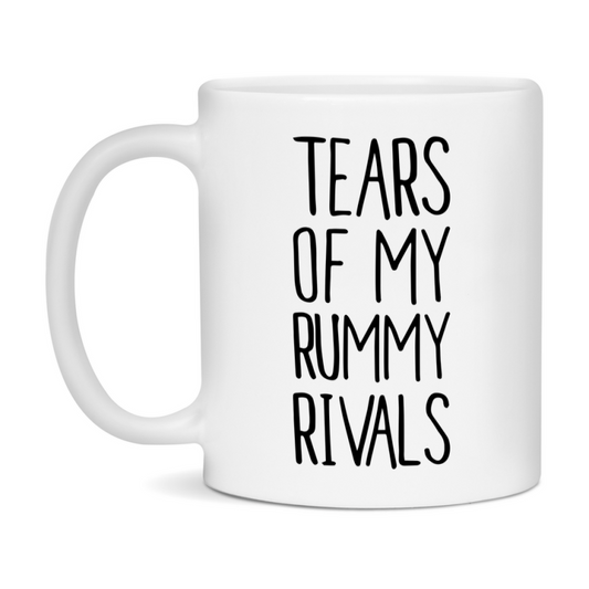 Funny Rummy Mug, Tears Of My Rummy Rivals, 11Oz Or 15Oz Ceramic Coffee Cup