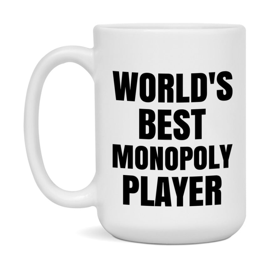 Funny Game Board Mug, World's Okayest Monopoly Player, 11Oz Or 15Oz Ceramic Coffee Cup