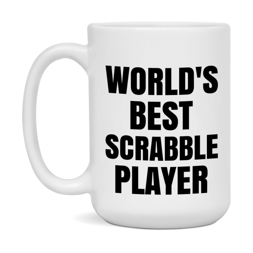 Funny Game Board Mug, World's Okayest Scrabble Player, 11Oz Or 15Oz Ceramic Coffee Cup