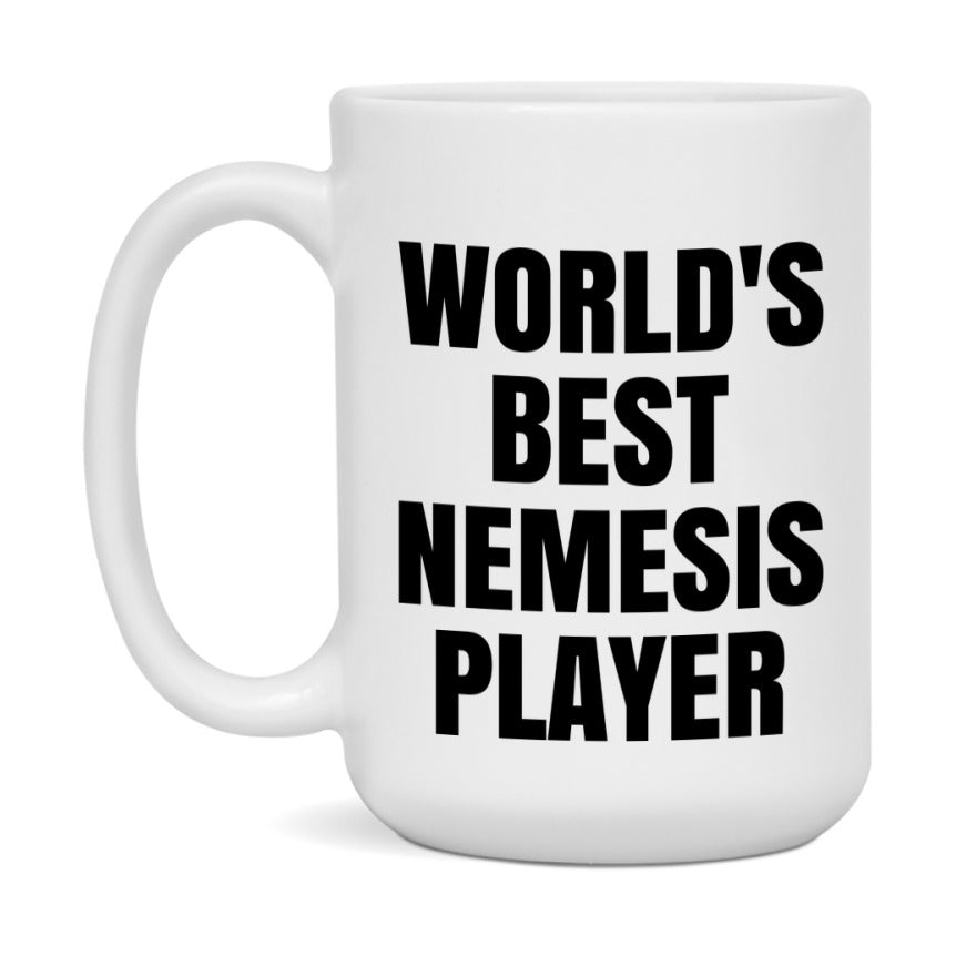 Funny Game Board Mug, World's Okayest Nemesis Player, 11Oz Or 15Oz Ceramic Coffee Cup