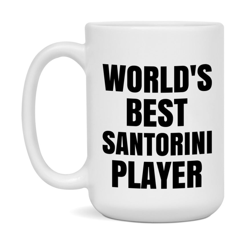 Funny Game Board Mug, World's Okayest Santorini Player, 11Oz Or 15Oz Ceramic Coffee Cup