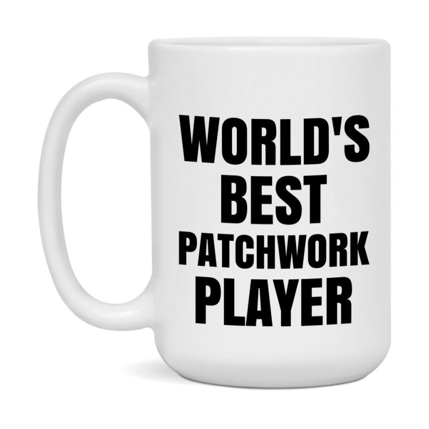 Funny Game Board Mug, World's Okayest Patchwork Player, 11Oz Or 15Oz Ceramic Coffee Cup