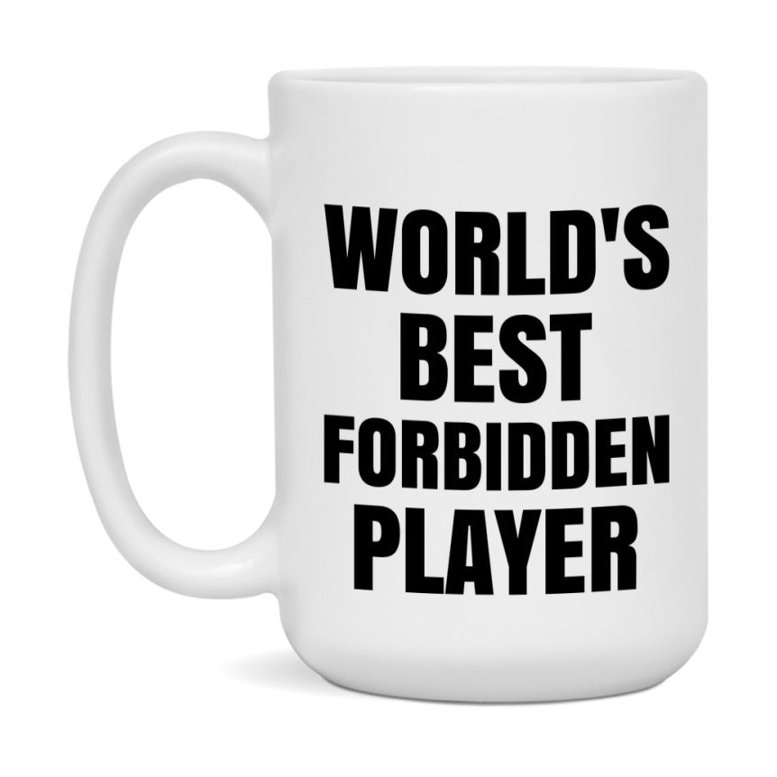 Funny Game Board Mug, World's Okayest Forbidden Player, 11Oz Or 15Oz Ceramic Coffee Cup