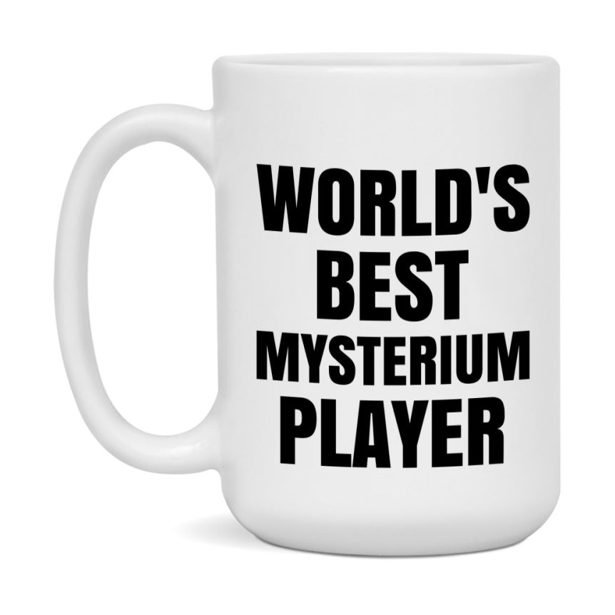Funny Game Board Mug, World's Okayest Mysterium Player, 11Oz Or 15Oz Ceramic Coffee Cup