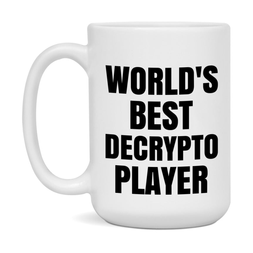 Funny Game Board Mug, World's Okayest Decrypto Player, 11Oz Or 15Oz Ceramic Coffee Cup