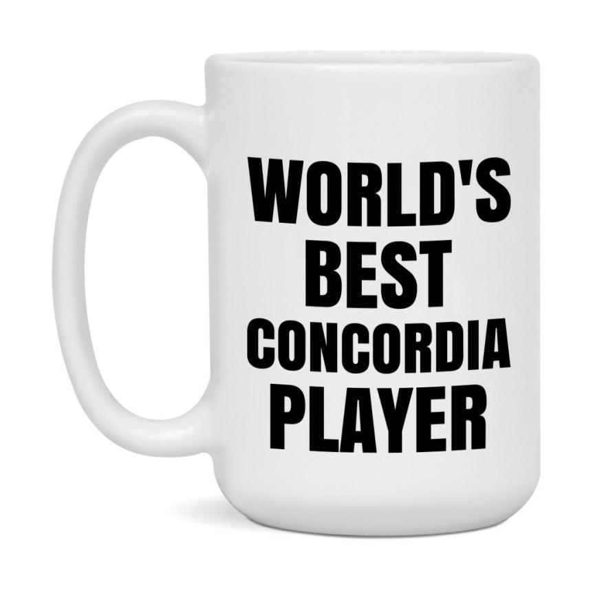 Funny Game Board Mug, World's Okayest Concordia Player, 11Oz Or 15Oz Ceramic Coffee Cup