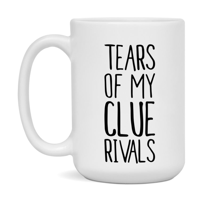 Funny Clue Gameboard Mug – Tears Of My Clue Rivals, 11Oz Or 15Oz White Ceramic Coffee Cup Gift