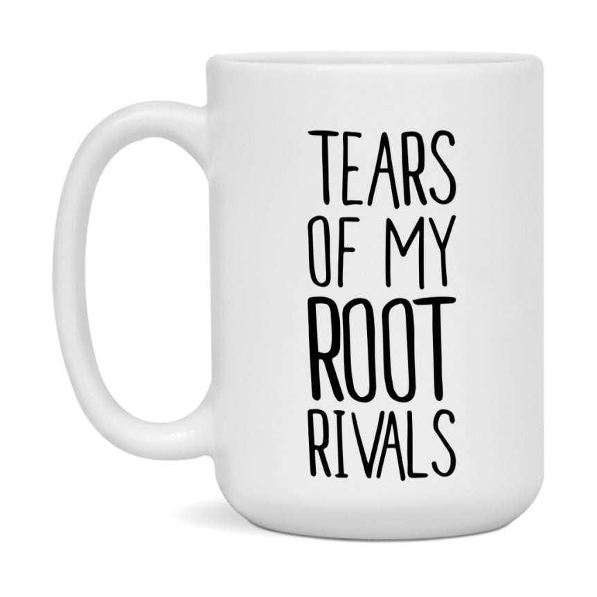 Funny Root Gameboard Mug – Tears Of My Root Rivals, 11Oz Or 15Oz White Ceramic Coffee Cup Gift