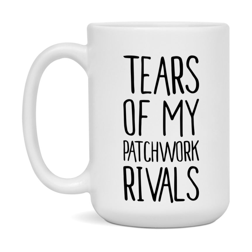 Funny Patchwork Gameboard Mug – Tears Of My Patchwork Rivals, 11Oz Or 15Oz White Ceramic Coffee Cup Gift