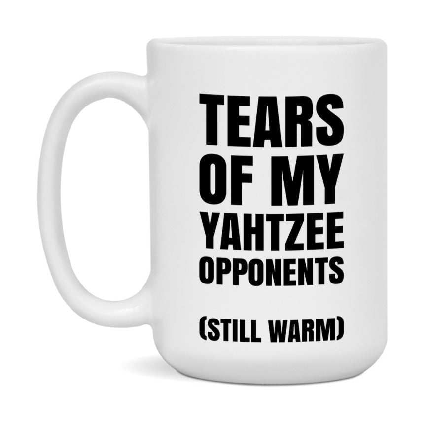Board Game Gift – Tears Of My Yahtzee Opponents Mug, 11Oz Or 15Oz White Ceramic Coffee Cup