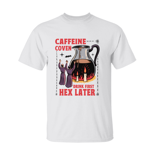 Funny Halloween Coffee Lovers T-Shirt, Graphic Halloween Tee, Gildan 500 Unisex