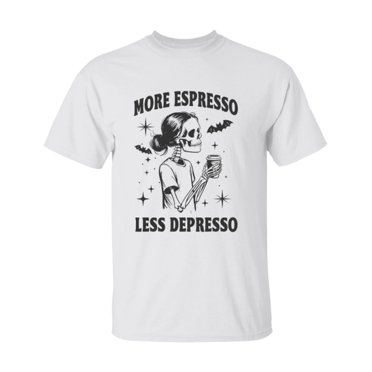 Funny Halloween Coffee Lovers T-Shirt, Graphic Halloween Tee, Gildan 500 Unisex