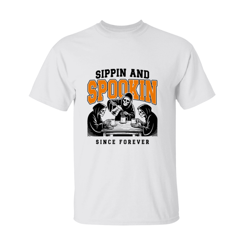 Funny Halloween Coffee Lovers T-Shirt, Graphic Halloween Tee, Gildan 500 Unisex