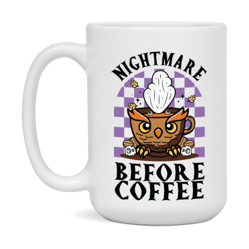 Funny Halloween Coffee Mug, White Ceramic Halloween Coffee Cup 11Oz Or 15Oz