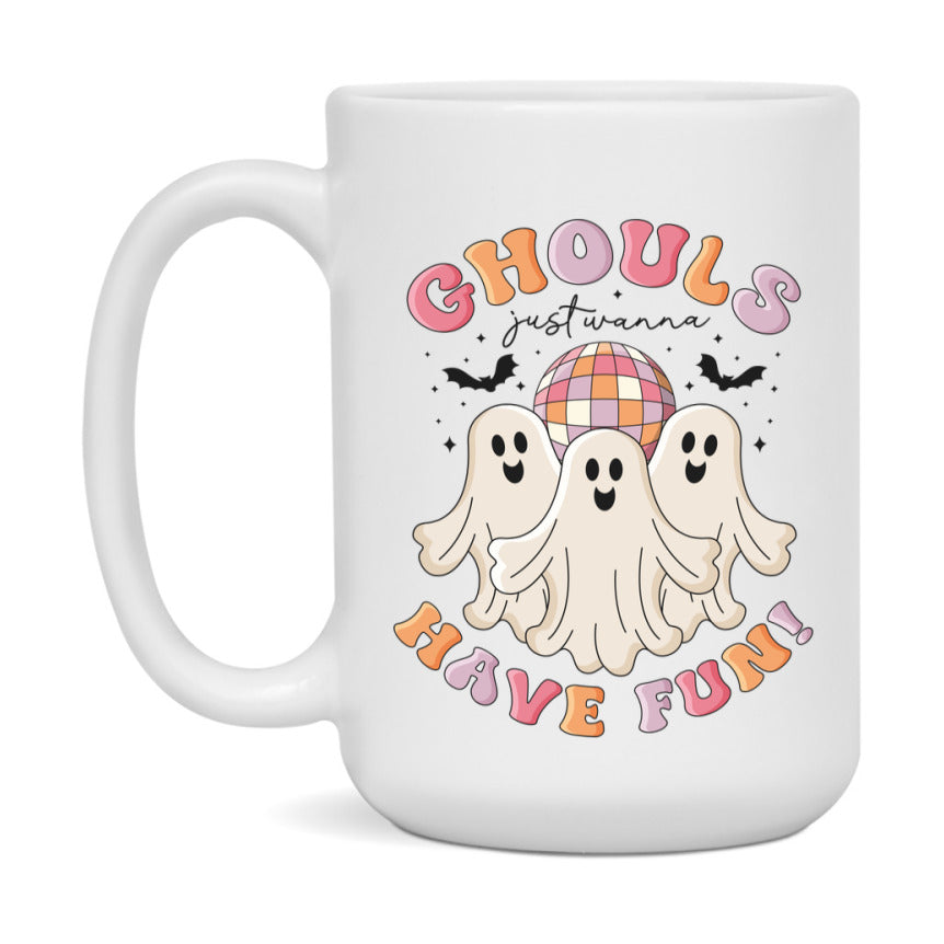 Funny Halloween Coffee Mug, White Ceramic Halloween Coffee Cup 11Oz Or 15Oz