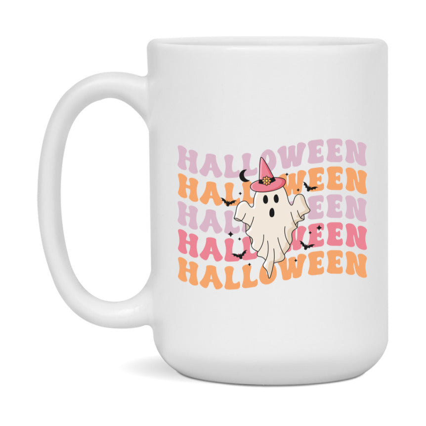 Funny Halloween Coffee Mug, White Ceramic Halloween Coffee Cup 11Oz Or 15Oz