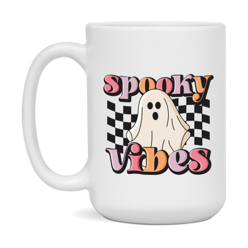 Funny Halloween Coffee Mug, White Ceramic Halloween Coffee Cup 11Oz Or 15Oz
