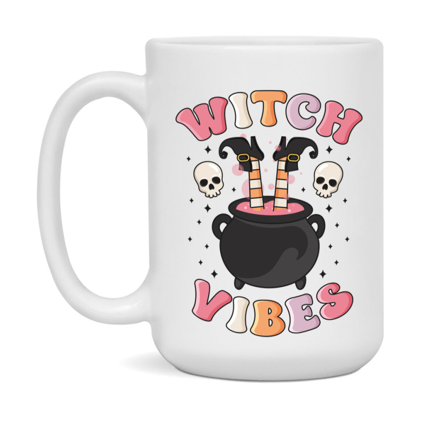 Funny Halloween Coffee Mug, White Ceramic Halloween Coffee Cup 11Oz Or 15Oz