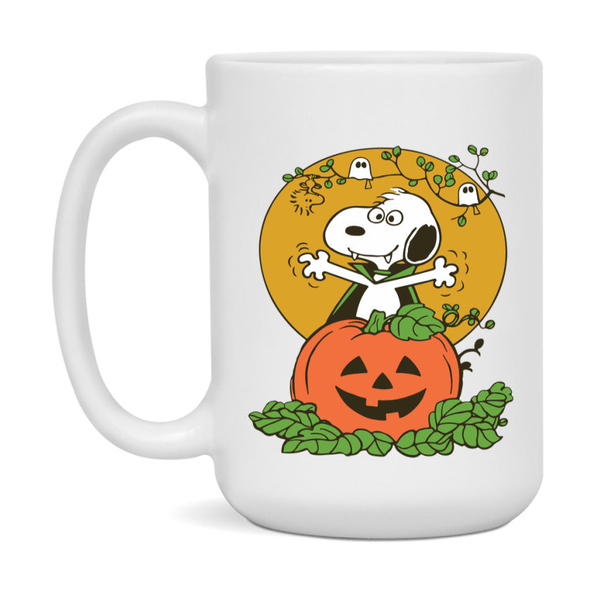 Peanuts Snoopy Halloween Mug, Snoopy Coffee Cup, Cute Halloween Coffee Mug, 11Oz Or 15Oz Ceramic