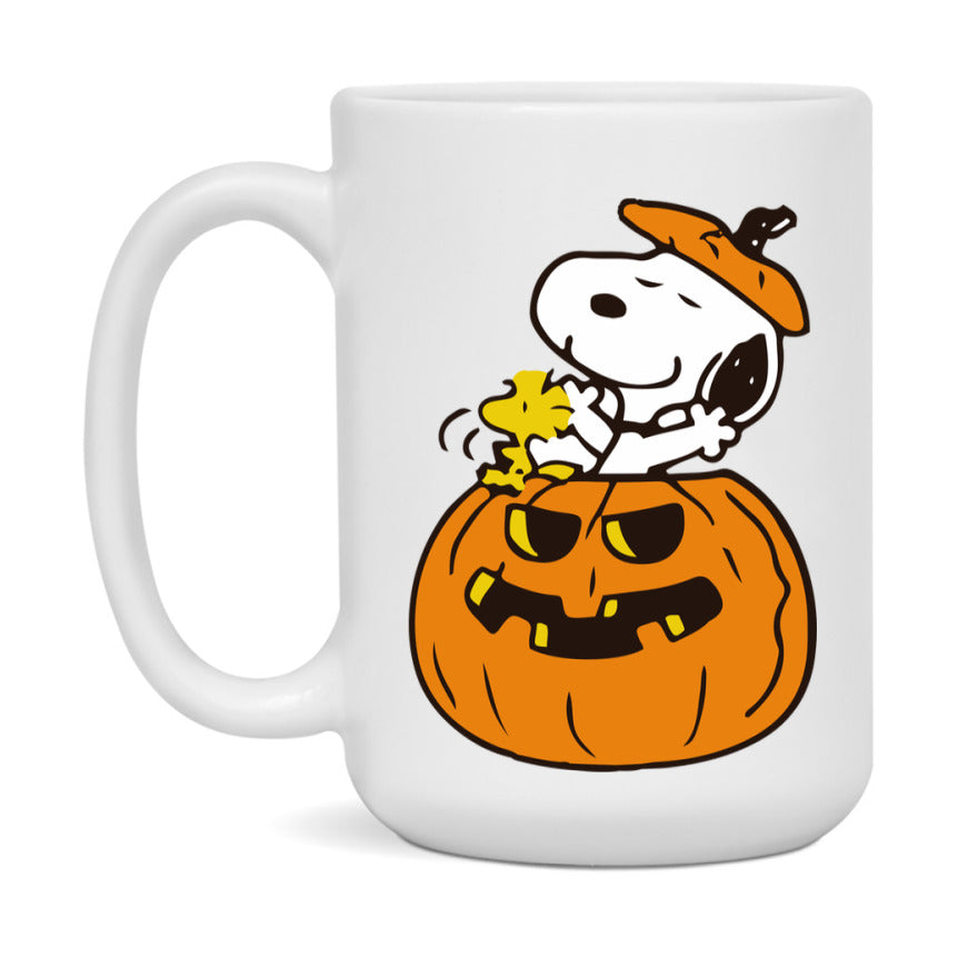 Peanuts Snoopy Halloween Mug, Snoopy Coffee Cup, Cute Halloween Coffee Mug, 11Oz Or 15Oz Ceramic