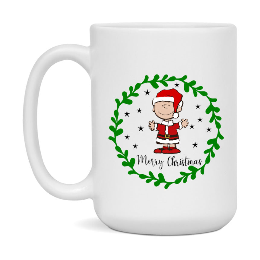 Peanuts Gang Christmas Mug, Snoopy Charlie Brown Holiday Coffee Cup, Ceramic Christmas Mug 11Oz Or 15Oz