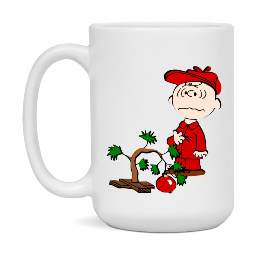 Peanuts Gang Christmas Mug, Snoopy Charlie Brown Holiday Coffee Cup, Ceramic Christmas Mug 11Oz Or 15Oz