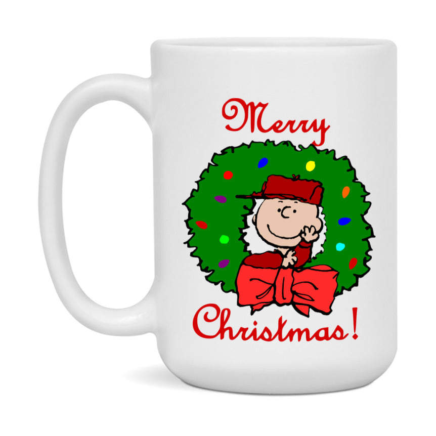 Peanuts Gang Christmas Mug, Snoopy Charlie Brown Holiday Coffee Cup, Ceramic Christmas Mug 11Oz Or 15Oz