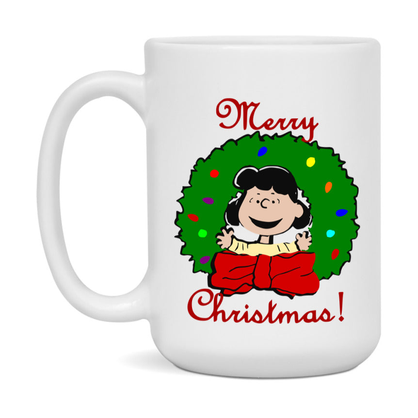 Peanuts Gang Christmas Mug, Snoopy Charlie Brown Holiday Coffee Cup, Ceramic Christmas Mug 11Oz Or 15Oz