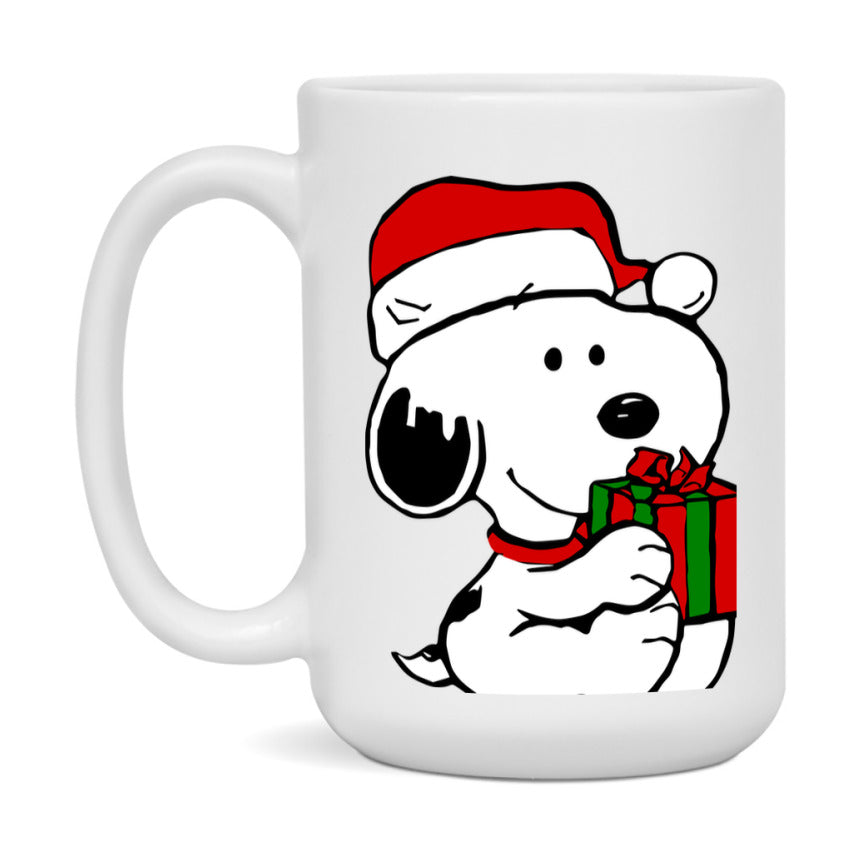 Peanuts Gang Christmas Mug, Snoopy Charlie Brown Holiday Coffee Cup, Ceramic Christmas Mug 11Oz Or 15Oz