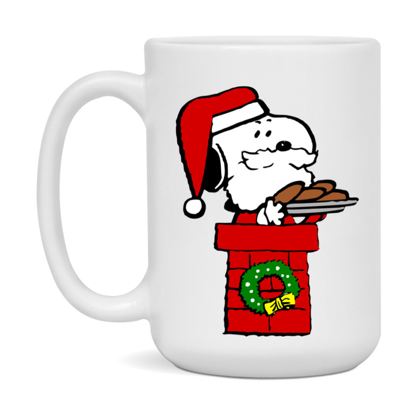 Peanuts Gang Christmas Mug, Snoopy Charlie Brown Holiday Coffee Cup, Ceramic Christmas Mug 11Oz Or 15Oz