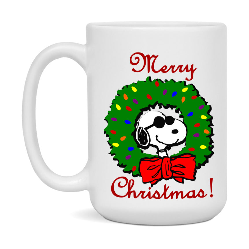 Peanuts Gang Christmas Mug, Snoopy Charlie Brown Holiday Coffee Cup, Ceramic Christmas Mug 11Oz Or 15Oz