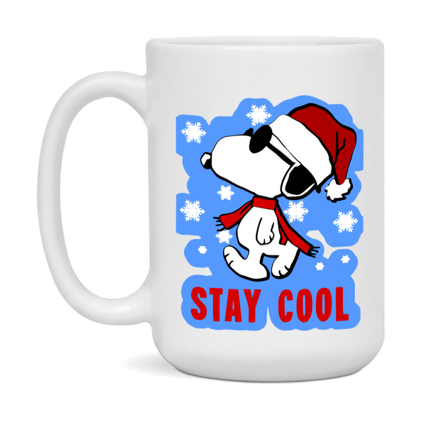 Peanuts Gang Christmas Mug, Snoopy Charlie Brown Holiday Coffee Cup, Ceramic Christmas Mug 11Oz Or 15Oz