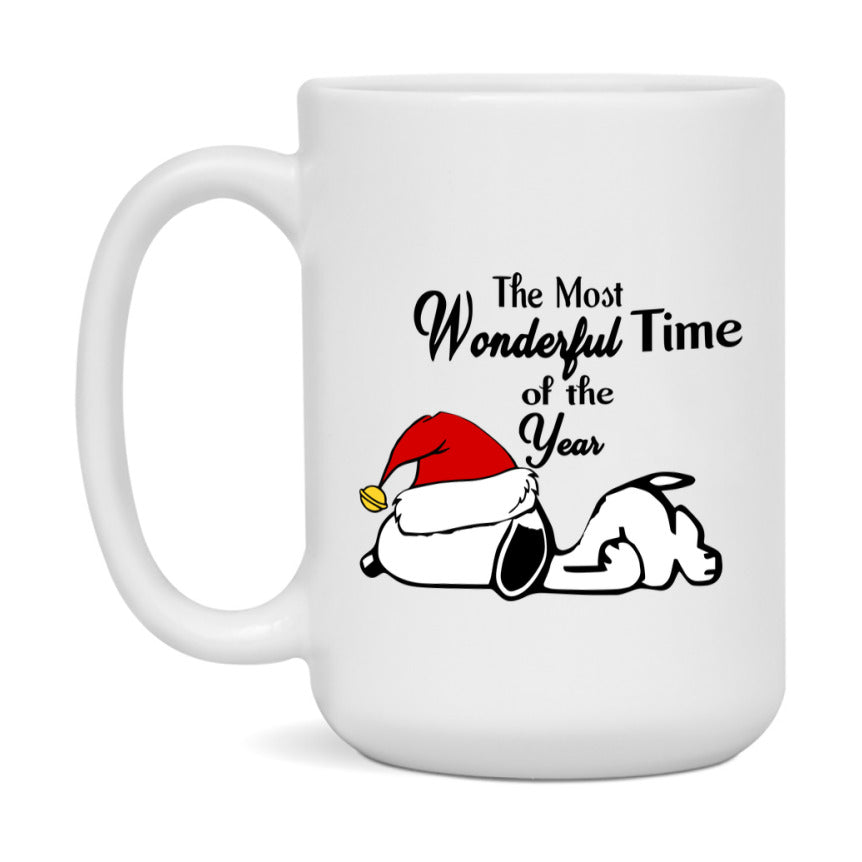 Peanuts Gang Christmas Mug, Snoopy Charlie Brown Holiday Coffee Cup, Ceramic Christmas Mug 11Oz Or 15Oz