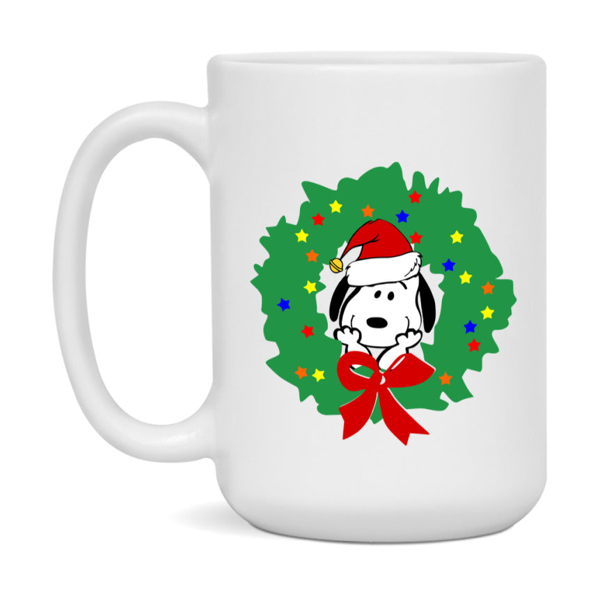 Peanuts Gang Christmas Mug, Snoopy Charlie Brown Holiday Coffee Cup, Ceramic Christmas Mug 11Oz Or 15Oz